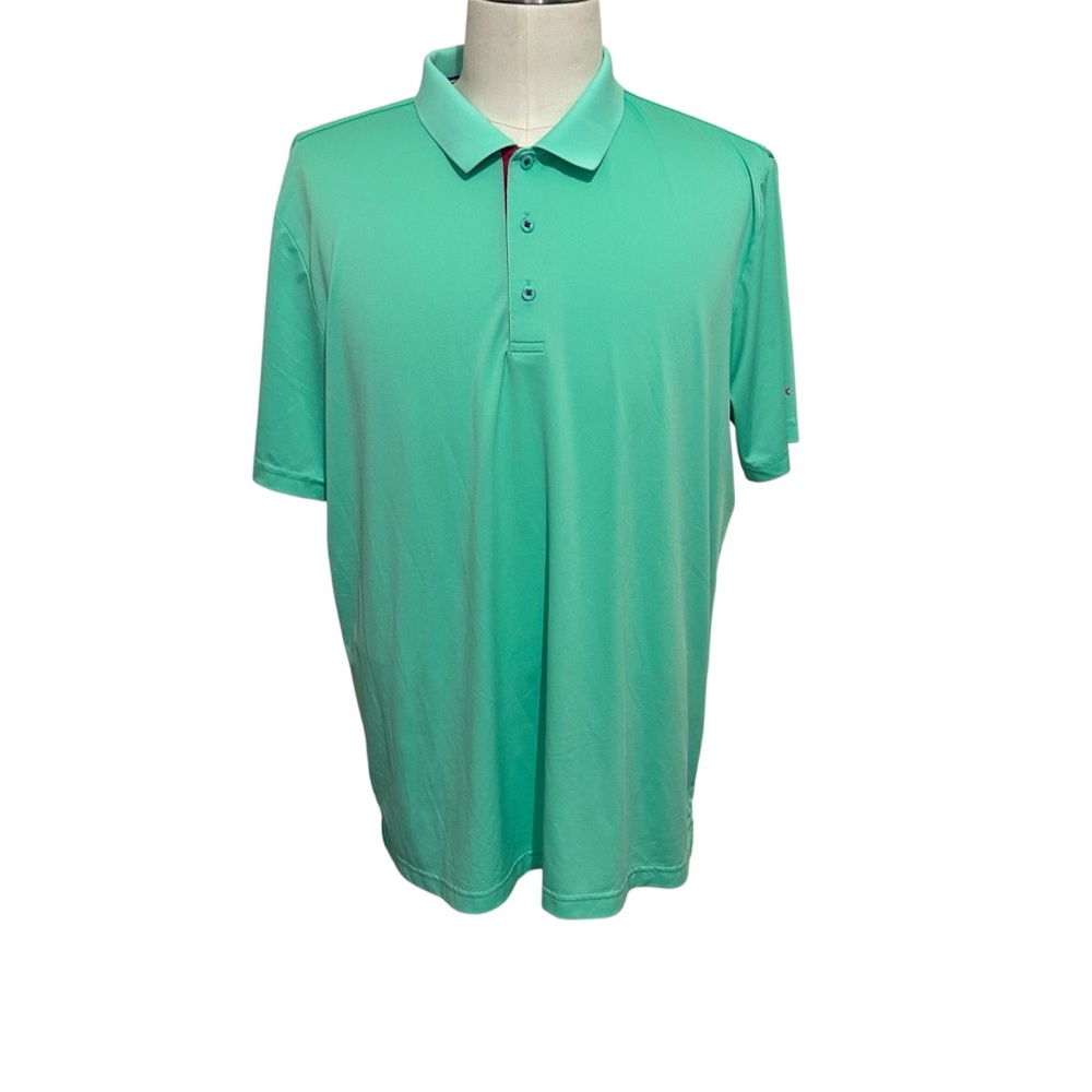 JDX large mint green golf polo shirt